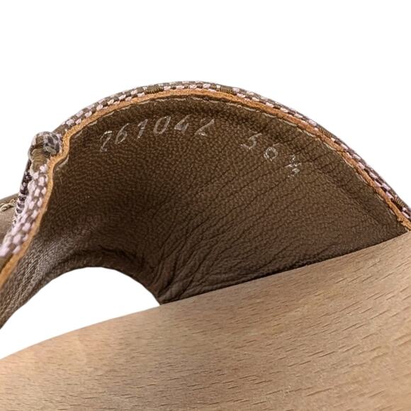 Vintage Gucci Horsebit Wood Clog Slide Flat Sandal GG Monogram Beige Pink 36.5 - Picture 8 of 12